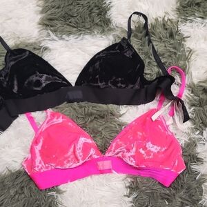 Victoria Secret PINK Velvet Bandeau Bralette Bundle
